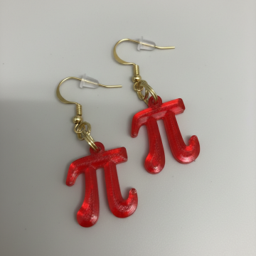 Orecchini Pi modello 3D